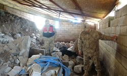 Kilis'te heyelan, 40 hayvanı telef etti