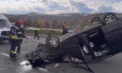 Erzurum-Pasinler'de araç takla attı: 4 kişi yaralandı