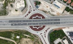 43 ilin geçiş noktasında trafik havadan görüntülendi