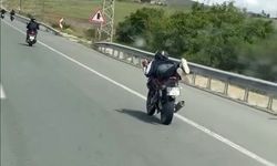Tehlikeli motosiklet süren şahıs paniğe neden oldu