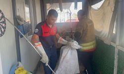 Hatay'da eve giren yılanı itfaiye çıkardı