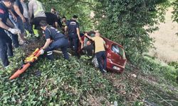 Balıkesir’de otomobil şarampole uçtu: 2 yaralı