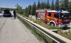 Ankara-Samsun yolunda otomobil kül oldu
