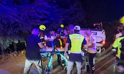 Balıkesir'de kontrolünü kaybeden araç takla attı