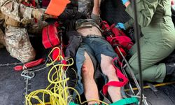 Çorum’da mahsur kalan vatandaş helikopterle kurtarıldı