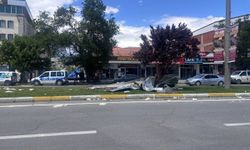 Erzincan’da fırtına çatılara ve ağaçlara zarar verdi