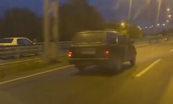 Safranbolu'da otomobil kilometrelerce ters şeritte ilerledi