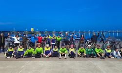 Samsun'da bisiklet tutkunları sağlıklı yaşam için pedal çevirdi