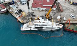 Sinop’ta batmak üzere olan yat kurtarıldı
