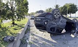 Takla atan otomobilde sürücü yaralandı