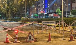 Gece saatlerinde yol çalışması polis müdahalesiyle durduruldu