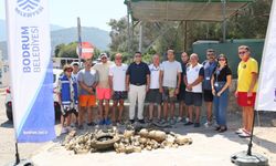 Bodrum’da denizin dibi temizlendi: 75 kilogram atık çıkarıldı