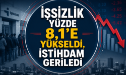 İşsizlik yüzde 8,1'e yükseldi, istihdam geriledi