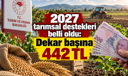 2027 tarımsal destekleri belli oldu: Dekar başına 442 TL