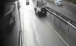 Çankırı'da kamyonet virajı alamadı; spin atıp bariyerlere çarptı