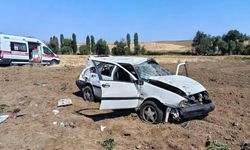 Kırıkkale'de feci kaza: Takla atan otomobil hurdaya döndü