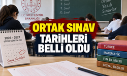 6, 7, 9 ve 10. sınıf ortak sınav tarihleri belli oldu