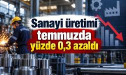 Sanayi üretimi temmuzda yüzde 0,3 azaldı