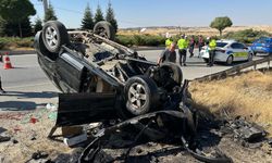 Uşak’ta otomobil takla attı: Sürücü ağır yaralandı