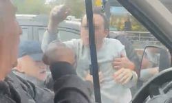 Tokat'ta öğrenci servisine saldırı iddiası kamerada