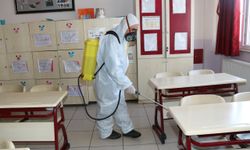 Çankaya'da okullarda dezenfekte çalışması