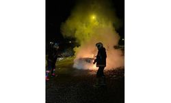 Ankara'da hırsızlar otomobili önce çaldılar sonra yaktılar