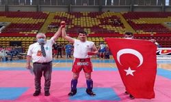 Milli sporcu Astsubay Üstçavuş Mustafa Yerli kick boksta Balkan şampiyonu oldu