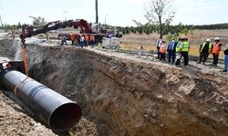 İvedik-Polatlı içme suyu hattının 21 kilometresi tamamlandı