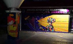 Ankara'da kadın sanatçılar duvarları Mor Haritam uygulaması ile renklendirdi