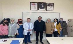 Başkan Çetin'den kursiyerlere sürpriz ziyaret