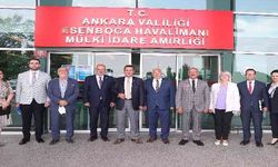 ATO Başkanı Baran, Esenboğa Havalimanı Başmüdürü Demir'i ziyaret etti