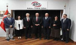 KKTC Büyükelçisi Korukoğlu'ndan ATO Başkanı Baran'a ziyaret