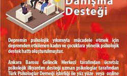 Ankara Barosu'ndan depremzedeler için psikolojik destek hattı