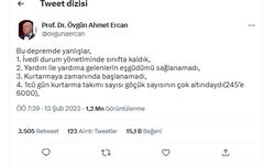 Prof. Dr. Övgün Ahmet Ercan: "Kurtarmaya zamanında başlanamadı"