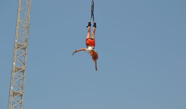 Fethiye'de "bungee jumping" heyecanı