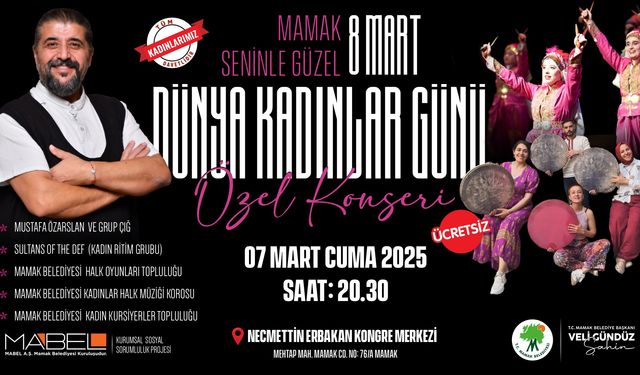 Mamak'ta Mustafa Özarslan ve Grup Çığ'dan 8 Mart Konseri