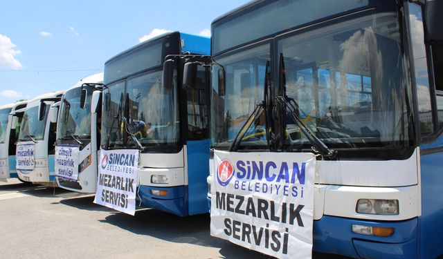 Sincan Belediyesi’nden hafta sonu ücretsiz mezarlık servisi