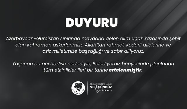 Başkan Şahin: Aziz şehitlerimize Allah’tan rahmet