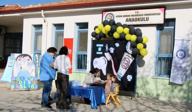 ADÜ Anaokulu’nda miniklere diş sağlığı eğitimi