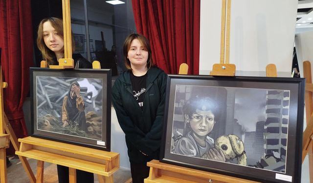 Bursa’da öğrencilerden Gazze çocuklarına sergi