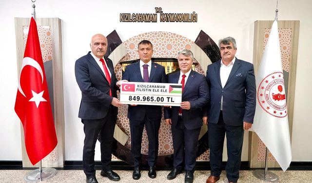 Kızılcahamam halkından Gazze’ye büyük destek