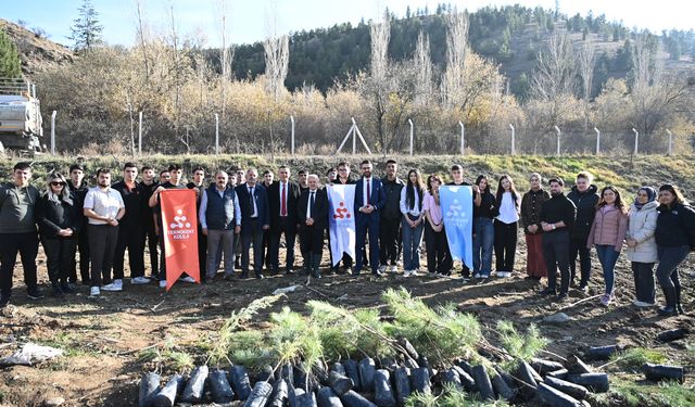 Mamak Belediyesi’nden Ekolojik Köy’de fidan dikimi