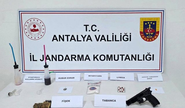 Antalya’da jandarmadan yasaklı madde operasyonu