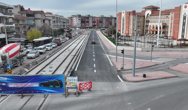 Konya’da Adliye–Şehir Hastanesi tramvay hattı tamamlanıyor