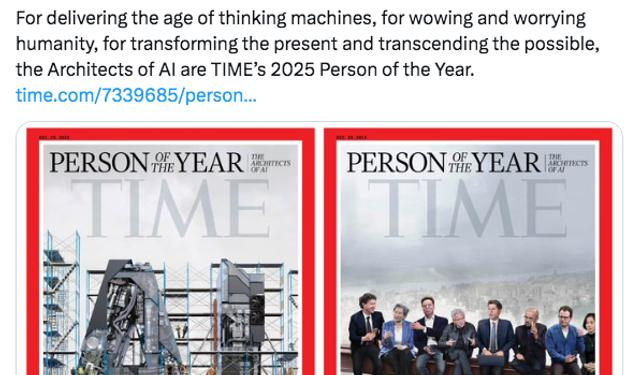 TIME, "Yılın Kişisi” olarak "Yapay Zeka Mimarları"nı seçti!