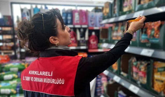 Kırklareli’nde zincir marketlere TÜFİS denetimi
