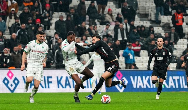 Beşiktaş, Konyaspor'u geriden gelerek mağlup etti