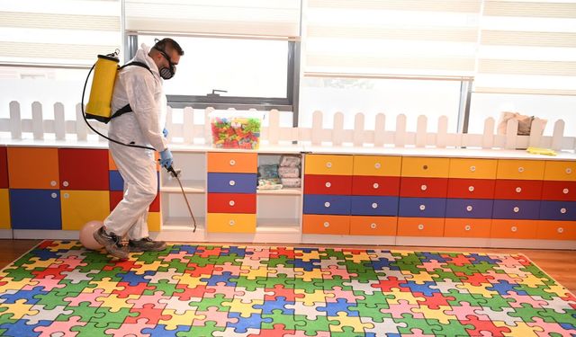 Mamak Belediyesi kreşlerde yarıyıl temizliği yaptı