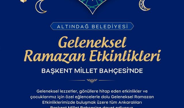 Altındağ’da Millet Bahçesi’nde Ramazan şöleni