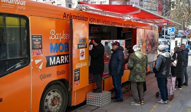 Ankara’da Mobil Market ile yerli besi et satışı